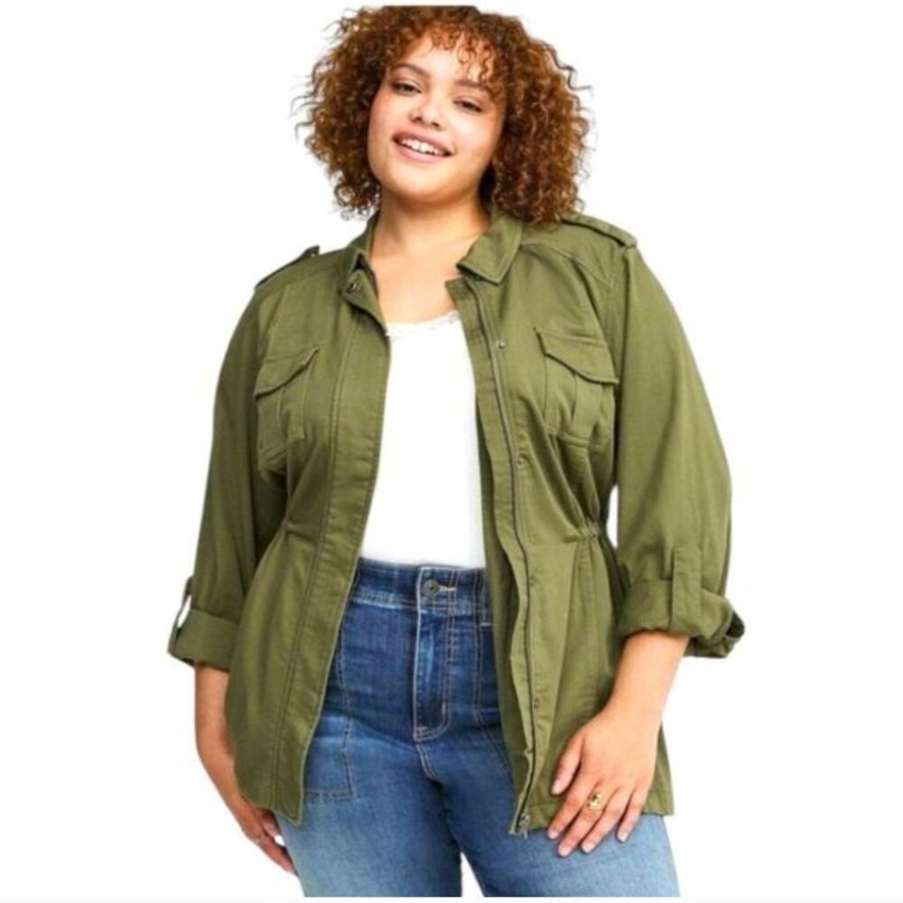 Torrid Twill Utility Anorak Full Zip Jacket